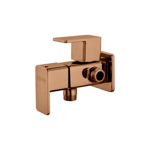 Two Way Angle Cock with Wall Flange